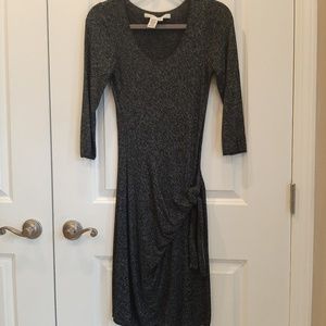 Max Studio Sweater Dress Black Heather Small